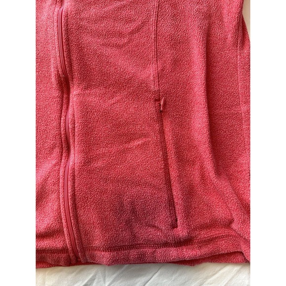 LL Bean Womens Lightweight Fleece Jacket, Pink Medium Reg Front Zip w/ Pockets - Picture 3 of 14